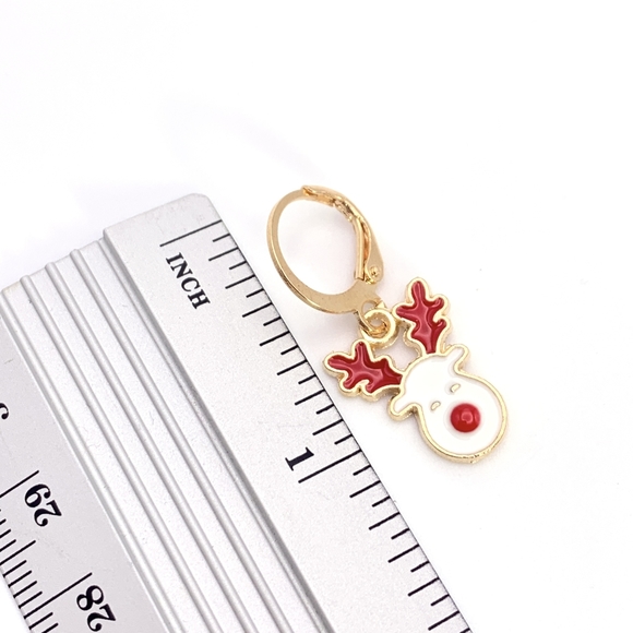 Christmas Reindeer Earrings - Picture 5 of 5